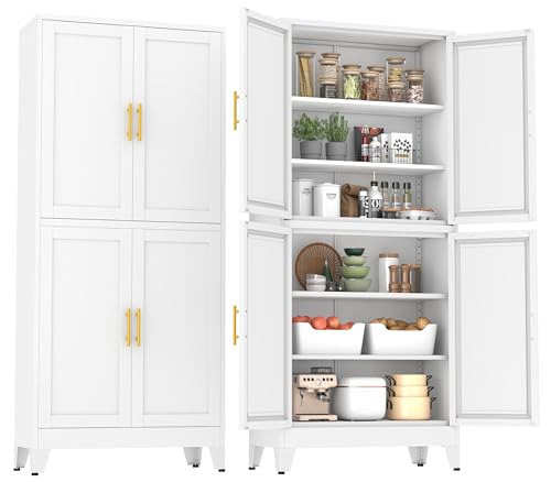 75" Tall Metal Kitchen Pantry Storage Cabinet