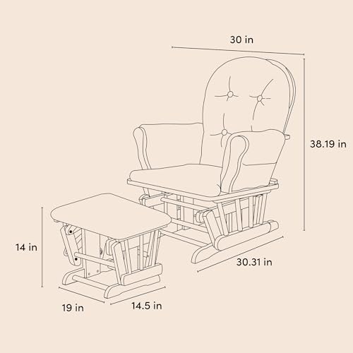 Premium Hoop Glider & Ottoman (2 Count)