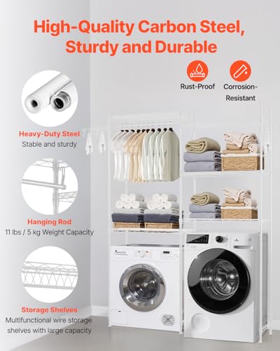 Over the Washer and Dryer Storage Shelf