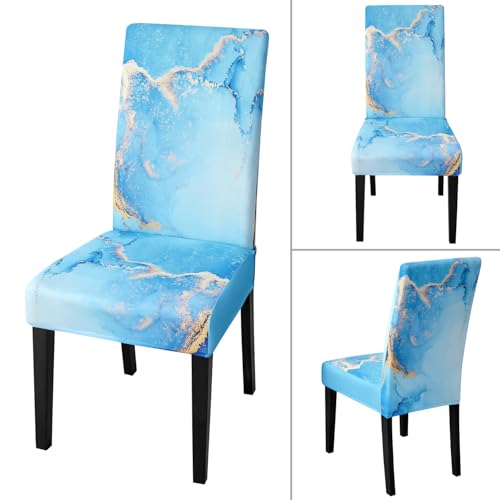 Ink Art Painting Chair Covers for Dining Room Set of 6