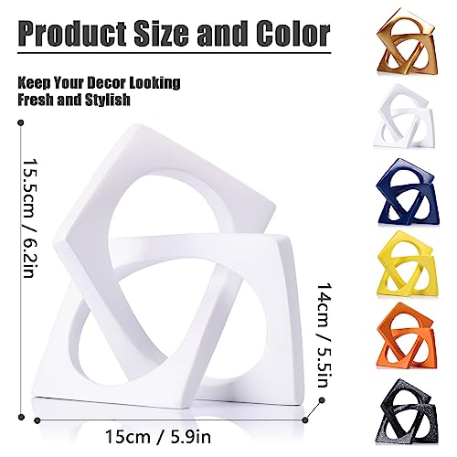 White Knot Statue for Coffee Table Centerpiece Decor