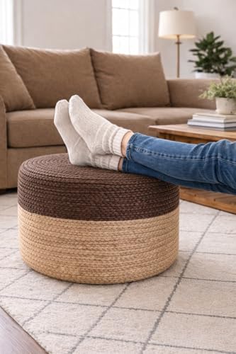 Jute Pouf Ottoman