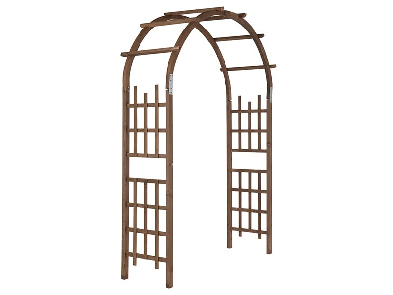 7Ft Brown Wooden Arbor Arch