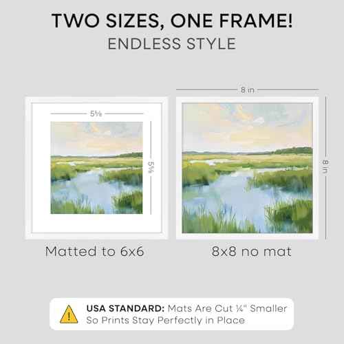 8x8 White Picture Frame