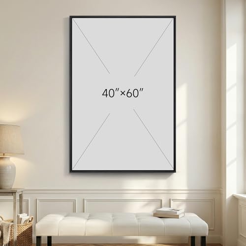 Extra Large Framed Black White Abstract Wall Art for Living Room