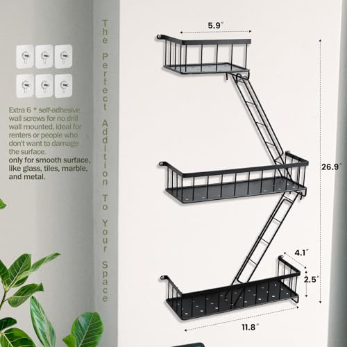 Fire Escape Wall Shelf (3 Count)
