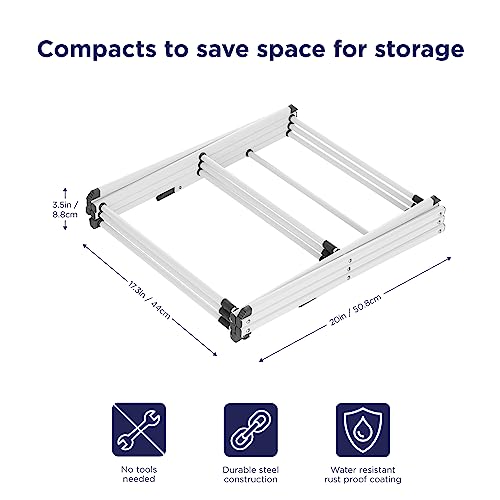 3 Tier Expandable Collapsing Foldable Laundry Rack for Air Drying Clothing