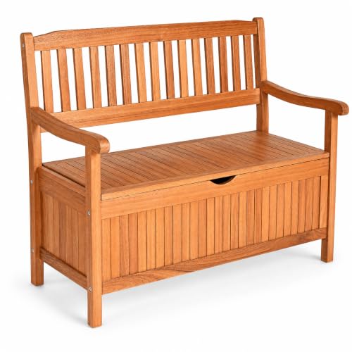 Outdoor Wood Storage Bench Deck Box