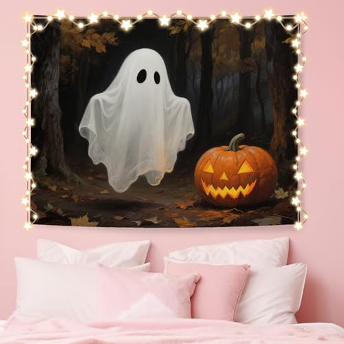 WHCHJ Gothic Halloween Ghost Pumpkin Tapestry
