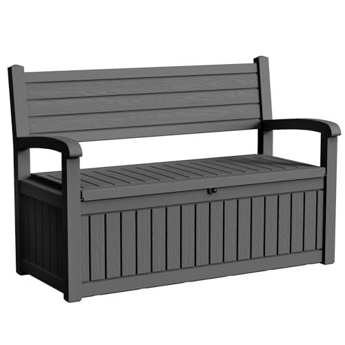 75 Gallon Storage Bench Deck Box Outdoor Indoor