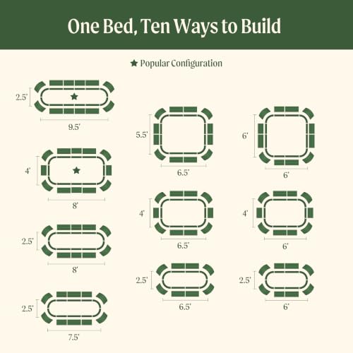 32" Extra Tall Raised Garden Bed Kits (10 Count)