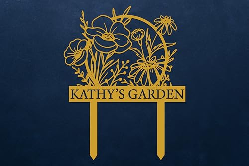 Personalized Metal Garden Sign with Stake