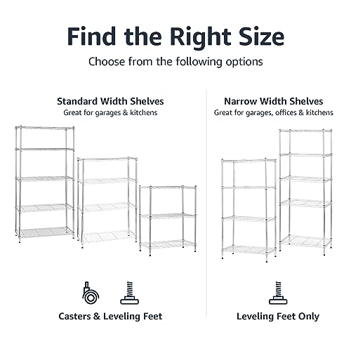 4 Shelf Adjustable Storage Shelving Unit for Garage