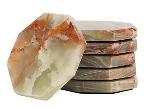 Star Marble Coasters Set of 6