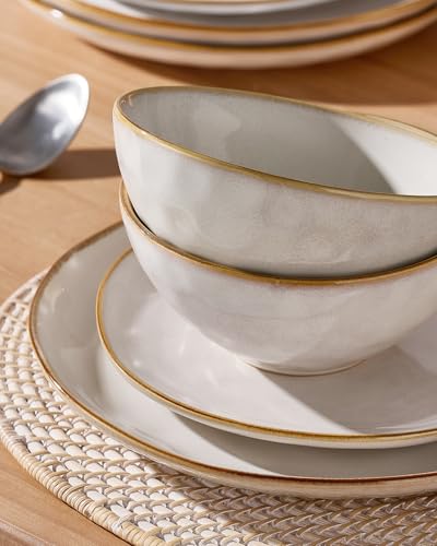 Ocean Round Ceramic Dinnerware Set for 4 (6 Count)