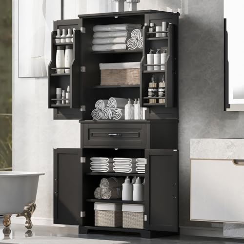 72.2" Tall Storage Cabinet with 4 Doors and Drawer
