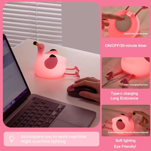 Flamingo Night Light for Kids