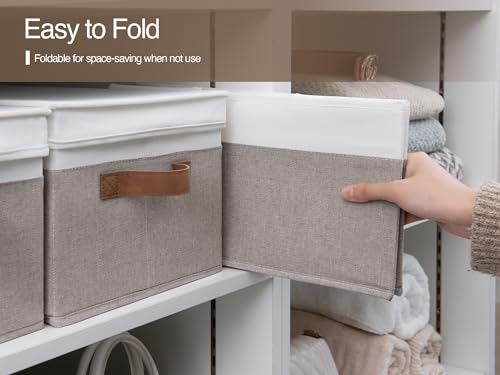 Fabric Storage Bins with Lids (3 Count)