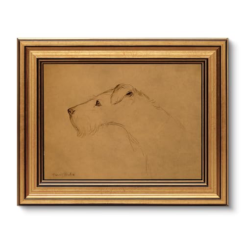Gold Framed Vintage Dog Wall Art