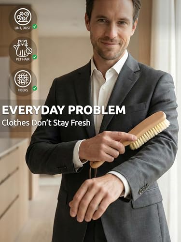 White Boar Clothes Brush for Suits