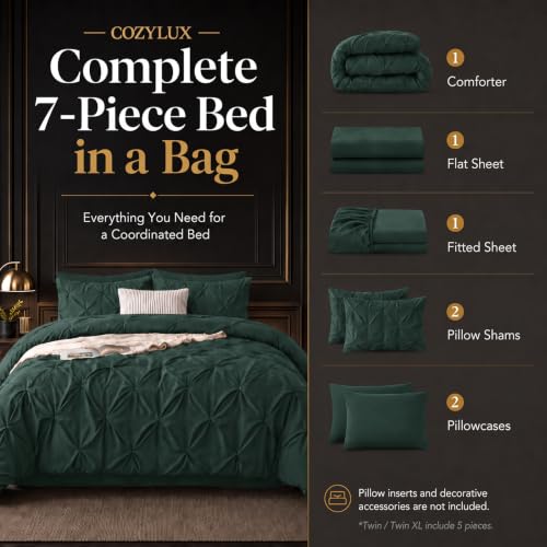 Full Comforter Set Forest Green