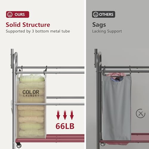 Laundry Hamper with Hanging Rack