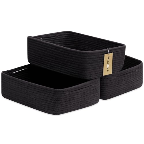 Large Shallow Organizing Baskets 15x11x5.1 Inches (3 Count)