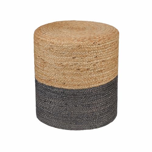 Jute Braided Pouf Ottoman
