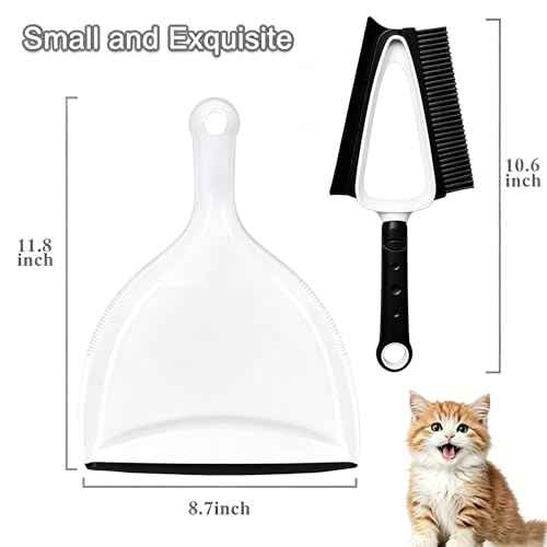 Pet Hair Removal Brush with Mini Dustpan
