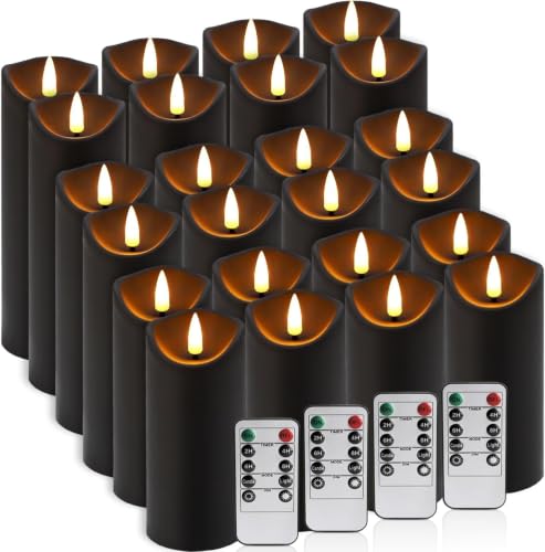 24 Pack Flameless Candles Battery Operated Candles Pillar LED Candles with 10 (24 Count)
