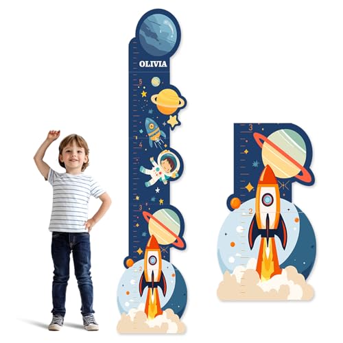 Custom Kid Measuring Wood Growth Chart for Wall with Name