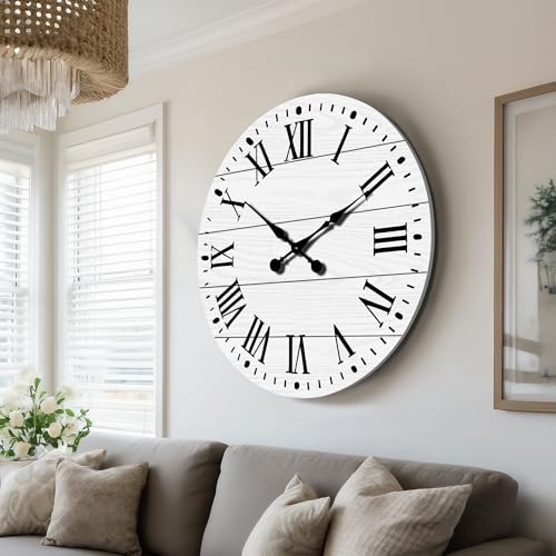 Large Wall Clock with Roman Numeral