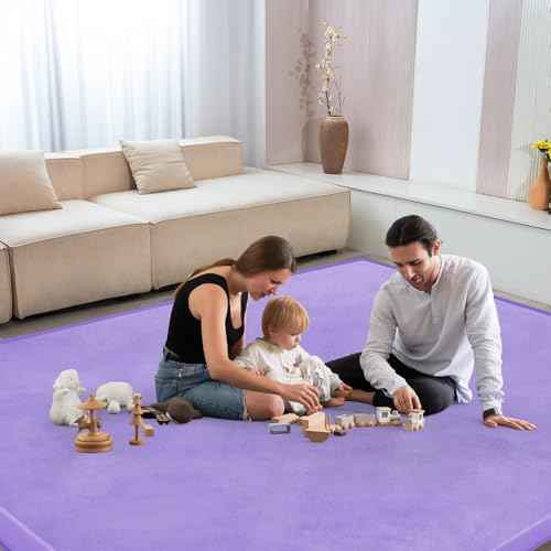 Baby Play Mat for Floor Nursery Muscle Area Rug Playroom Rug 47"x47" Elastic Foam 1.3" Thick Crawling Mat for Babies