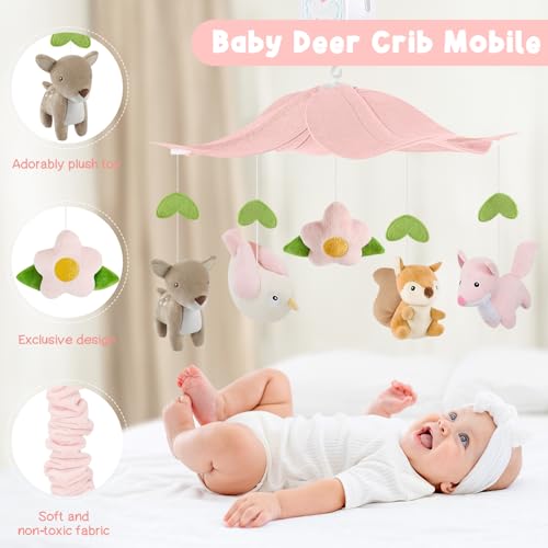 Woodland Crib Mobile for Girls