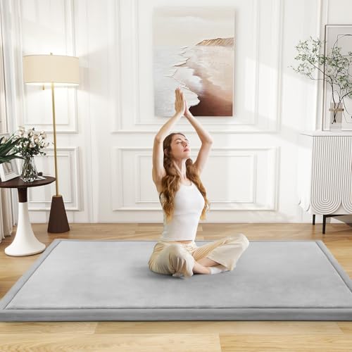 Baby Play Mat for Floor Nursery Rug Muscle Mat Area Rug Playroom Rug 59"x79" Playpen Mat Elastic Foam 1.3" Thick Crawling Mat for Babies