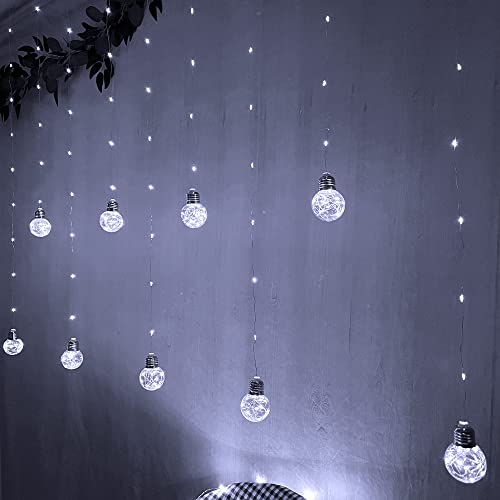 Wishing Ball Curtain Lights 200 LED Window Curtain String Lights with Remote
