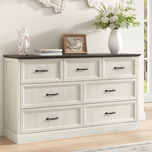 Farmhouse 7 Drawer Dresser for Bedroom