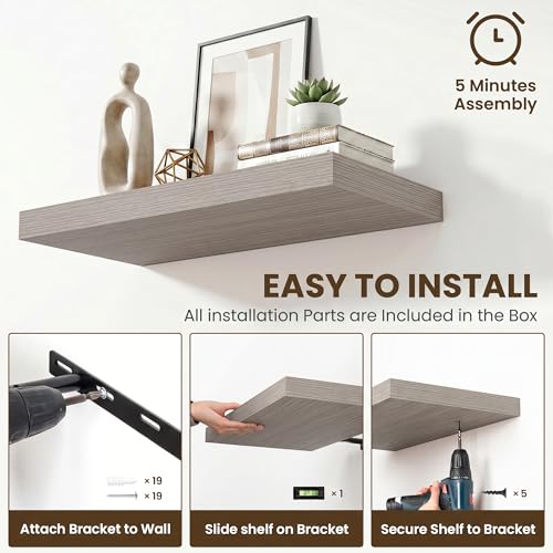 36 Inch Floating Shelves for Wall Set of 2