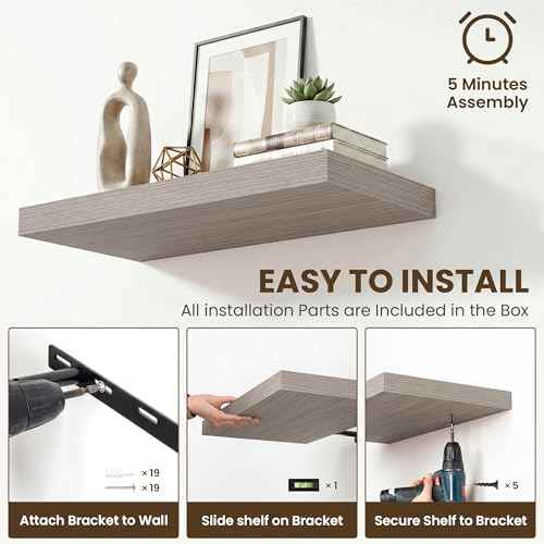 24 Inch Floating Shelves for Wall
