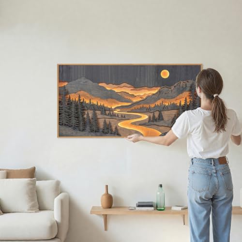 Dark Mountain Framed Canvas Wall Art