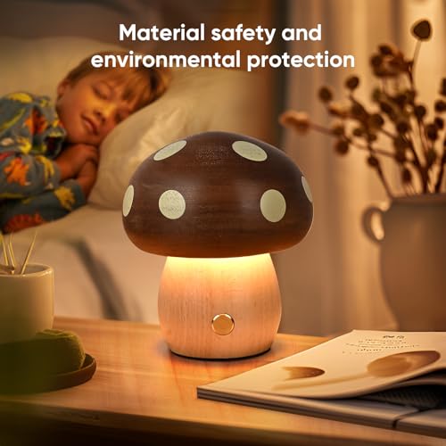 Wood Mushroom Lamp