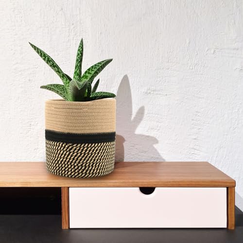 Woven Cotton Rope Plant Basket for 11" Flower Pot