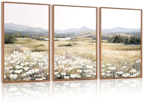 Framed Wildflower Field Scene