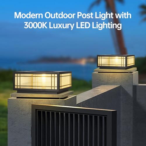 7.87 In Solar Powered Outdoor Pillar Lights