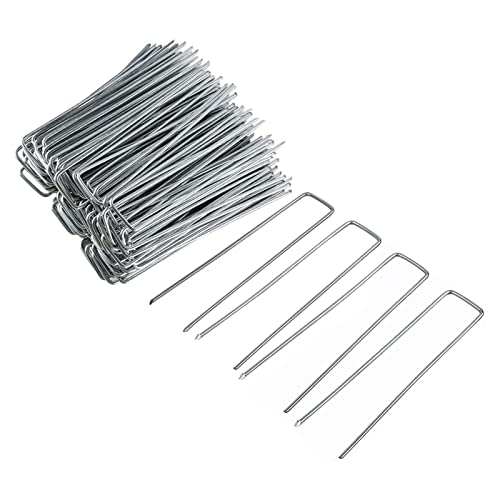10 Inch 50 Pack Galvanized Landscape Staples 11 Gauge Anti (50 Count)
