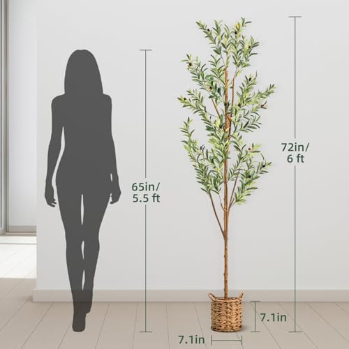 6ft Artificial Olive Tree with LED Fairy Lights