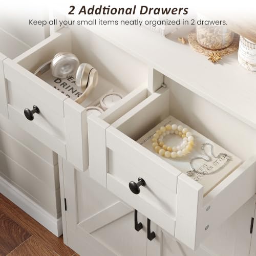 Farmhouse Storage Cabinet Set of 2 (2 Count)