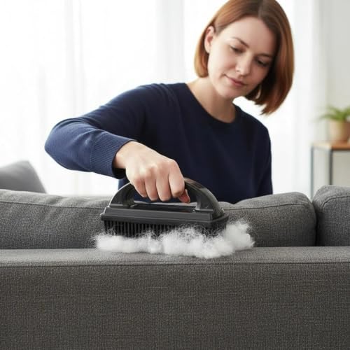 Rubber Brush Effortless Pet Hair & Lint Removal for Couches & Clothes