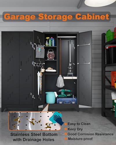 Metal Storage Cabinet with Locking Doors
