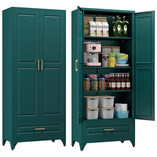 75" Tall Metal Kitchen Pantry Cabinet